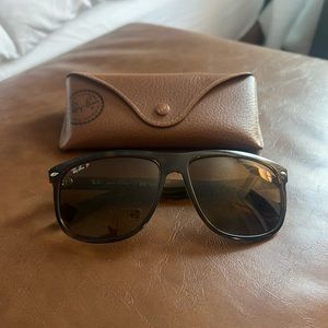 Ray-ban sunglasses, Boyfriend Tortuous Shell, light brown, polarized
